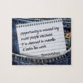 Thomas Edison Inspirerend citaat "Opportunity" Legpuzzel (Horizontaal)