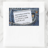 Thomas Edison Inspirerend citaat "Opportunity" Rechthoekige Sticker (Tas)
