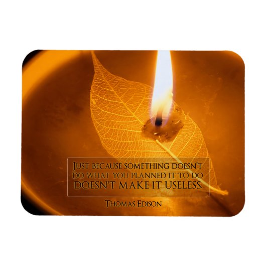 Thomas Edison Inspirerend Quote "Gebruik" Flexibel Magneet (Horizontaal)