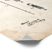 Thomas Edison Light Bulb Patent - Old look Poster (Hoek)