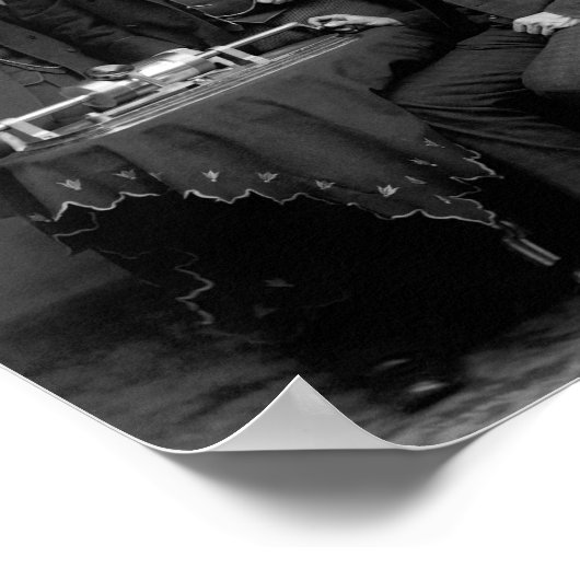 Thomas Edison met zijn fonografie Poster (Hoek)