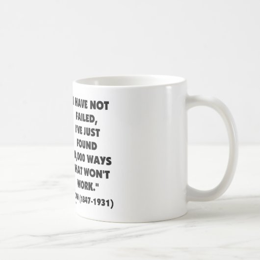 Thomas Edison niet geslaagd 10.000 manieren werken Koffiemok (Rechts)