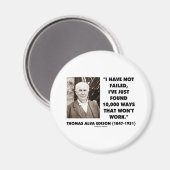 Thomas Edison niet geslaagd 10.000 manieren werken Magneet (Voorkant / Achterkant)