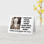 Thomas Edison Not Failed zal 10.000 Manieren niet Kaart (Gele Bloem)
