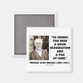 Thomas Edison om een hoop puinhoop te doen ontstaa Magneet (Voorkant / Achterkant)