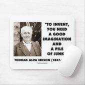 Thomas Edison om een hoop puinhoop te doen ontstaa Muismat (Met muis)