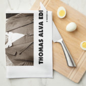 Thomas Edison om een hoop puinhoop te doen ontstaa Theedoek (Quarter Fold)