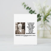 Thomas Edison Owe Success had nooit een klokwerkka Briefkaart (Staand voorkant)