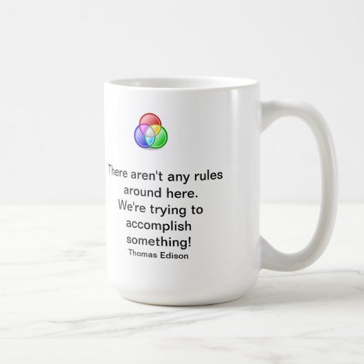 Thomas Edison Quote Koffiemok (Rechts)