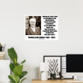 Thomas Edison Resvention Pure Simple Quote Poster (Thuiskantoor)