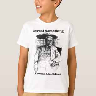 Thomas Edison Sketch - Invent iets T-shirt