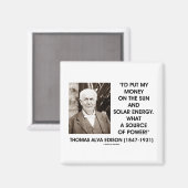 Thomas Edison Sun Solar-energiebron Magneet (Voorkant / Achterkant)