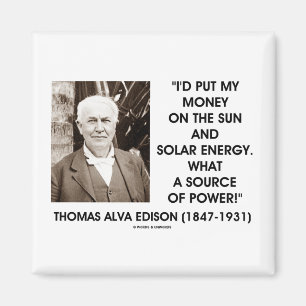Thomas Edison Sun Solar-energiebron Magneet