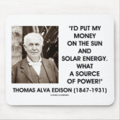 Thomas Edison Sun Solar-energiebron Muismat (Voorkant)