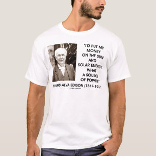 Thomas Edison Sun Solar-energiebron T-shirt