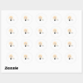 Thomas Edison T-shirt Ronde Sticker (Vel)