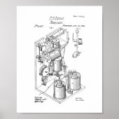 Thomas Edison Telegraph Patent Poster (Voorkant)