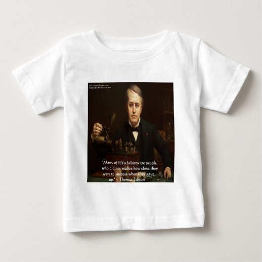 Thomas Edison "Voor succes" Wijsheid Citaat Cadeau (Voorkant)