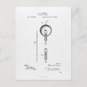 Thomas Edison's Light Bulb Patent Application 1880 Briefkaart (Voorkant)