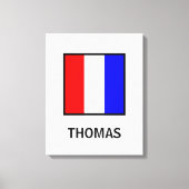 Thomas Familienaam Nautische Vlag Canvas Afdruk (Voorkant)