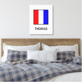 Thomas Familienaam Nautische Vlag Canvas Afdruk (Insitu (Slaapkamer))