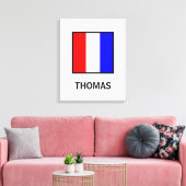 Thomas Familienaam Nautische Vlag Canvas Afdruk (Insitu (Woonkamer))