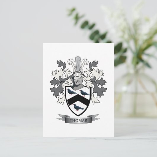 Thomas Family Crest Briefkaart (Staand voorkant)