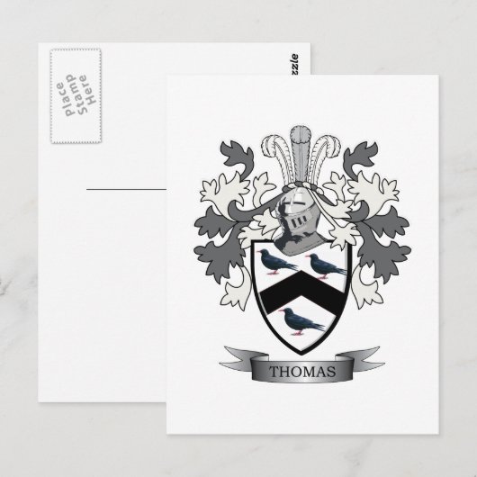 Thomas Family Crest Briefkaart (Voorkant / Achterkant)