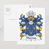 Thomas Family Crest Briefkaart (Voorkant / Achterkant)