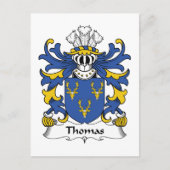Thomas Family Crest Briefkaart (Voorkant)