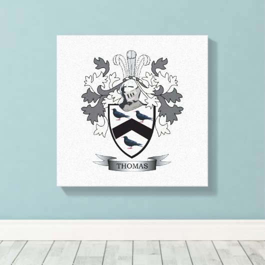 Thomas Family Crest Canvas Afdruk (Insitu (Houten vloer))