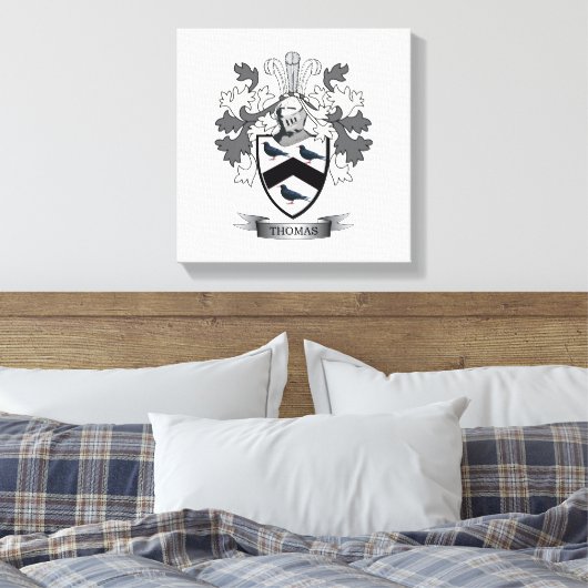 Thomas Family Crest Canvas Afdruk (Insitu (Slaapkamer))