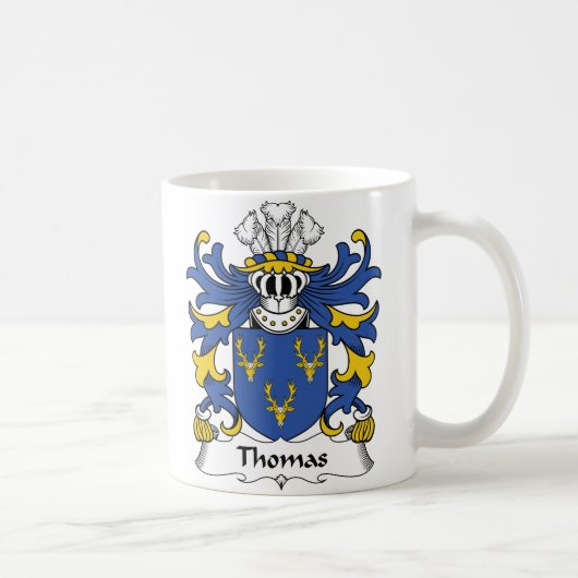 Thomas Family Crest Koffiemok (Rechts)