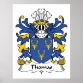 Thomas Family Crest Poster (Voorkant)