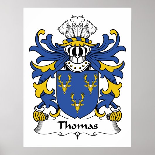 Thomas Family Crest Poster (Voorkant)