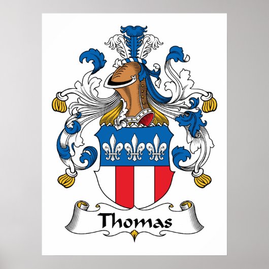 Thomas Family Crest Poster (Voorkant)