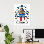 Thomas Family Crest Poster (Thuiskantoor)