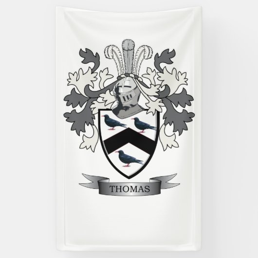 Thomas Family Crest Spandoek (Verticaal)