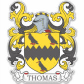 Thomas Family Crest Sticker (Voorkant)