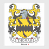 Thomas Family Crest Sticker (Vel)