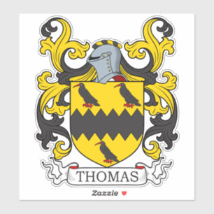 Thomas Family Crest Sticker