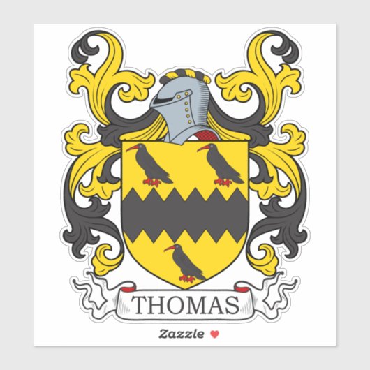 Thomas Family Crest Sticker (Vel)