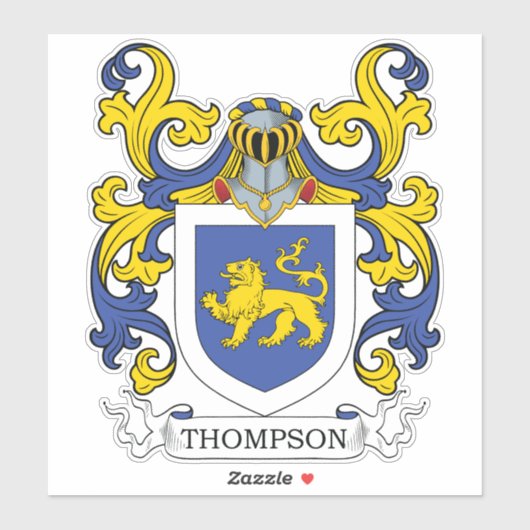 Thomas Family Crest Sticker (Vel)