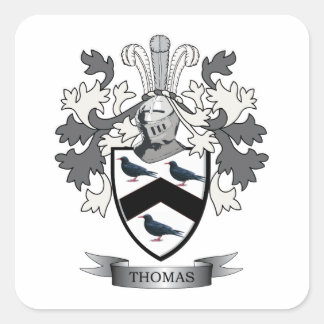 Thomas Family Crest Vierkante Sticker