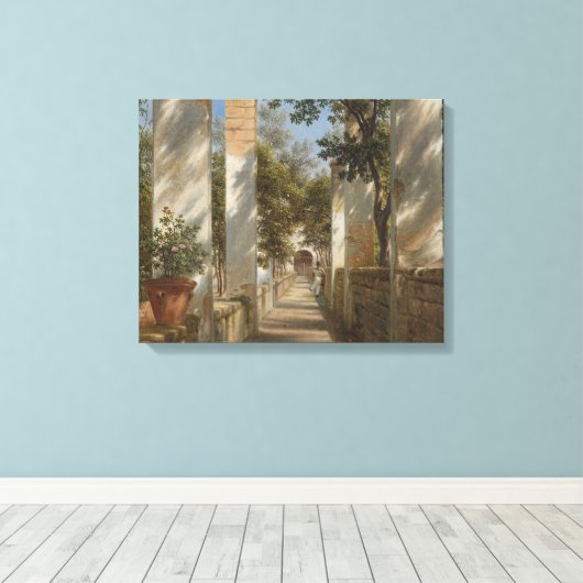 Thomas Fearnley - Pergola met Sinaasappels Canvas Afdruk (Insitu (Houten vloer))