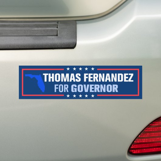 Thomas Fernandez voor gouverneur van Florida Bumpersticker (Op auto)