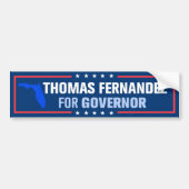 Thomas Fernandez voor gouverneur van Florida Bumpersticker (Voorkant)