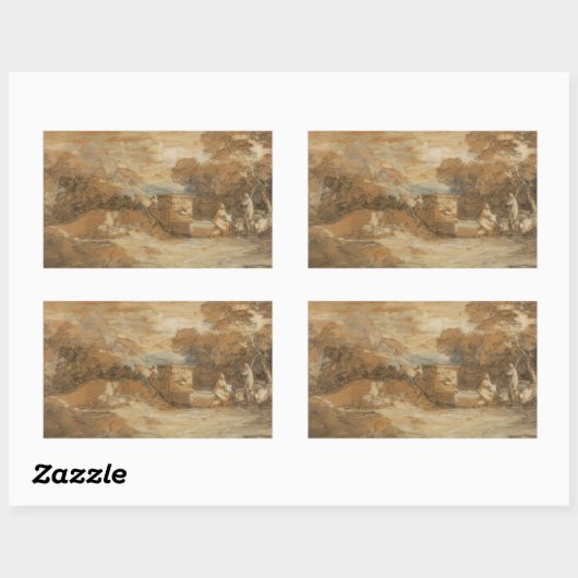 Thomas Gainsborough - Berglandschap Rechthoekige Sticker (Vel)