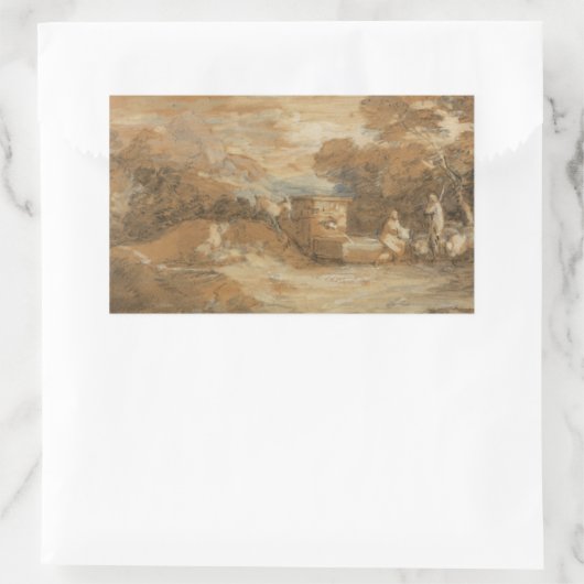 Thomas Gainsborough - Berglandschap Rechthoekige Sticker (Tas)