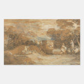 Thomas Gainsborough - Berglandschap Rechthoekige Sticker (Voorkant)